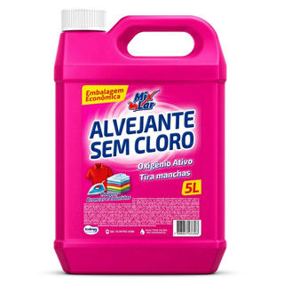 Lava Roupas Alvejante Sem Cloro 5L Tira Manchas Roupas Brancas e Coloridas