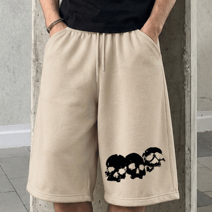 Bermuda Masculina Baggy Moletom Estampada Oversized Streetwear Cintura Elástica Com Cordão Short Largo Casual Moda Verão