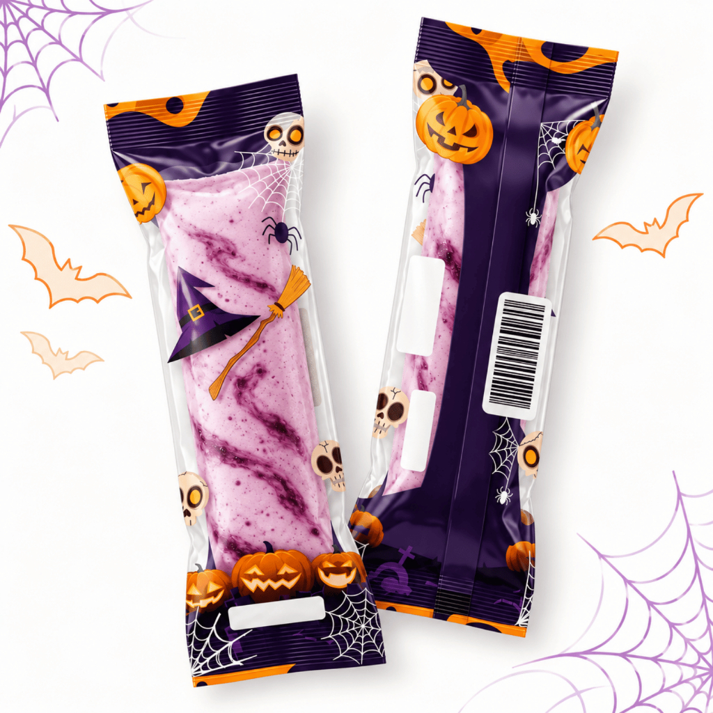 Saco Embalagem Higiênica BOPP Halloween | Para Geladinho Gourmet | 7x21 cm | Sacolé Dindin Chup Chup