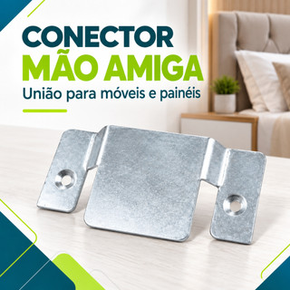 4 Pares Mão Amiga Conectores União Aço Zincado Reforçado para Painéis, Cabeceiras, Sófas