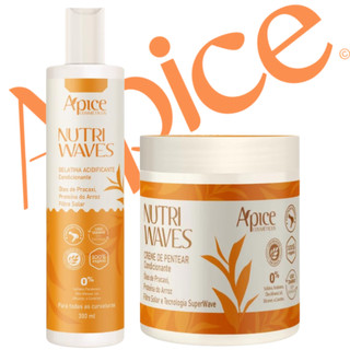 Kit Apice Nutri Waves – Gelatina Acidificante 300ml + Creme de Pentear Condicionante 500g Apse