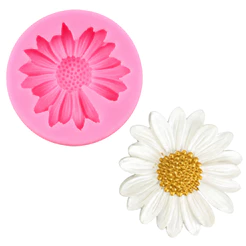 Molde Silicone Margarida Flor Única p/ Vela Decorativa e Artesanato
