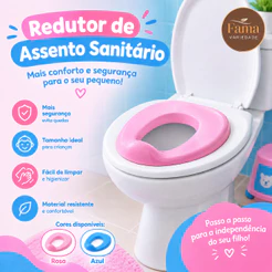Assento Redutor Infantil Para Desfraude Vaso Sanitário Styll Baby Azul Rosa e Verde Menino e Menina