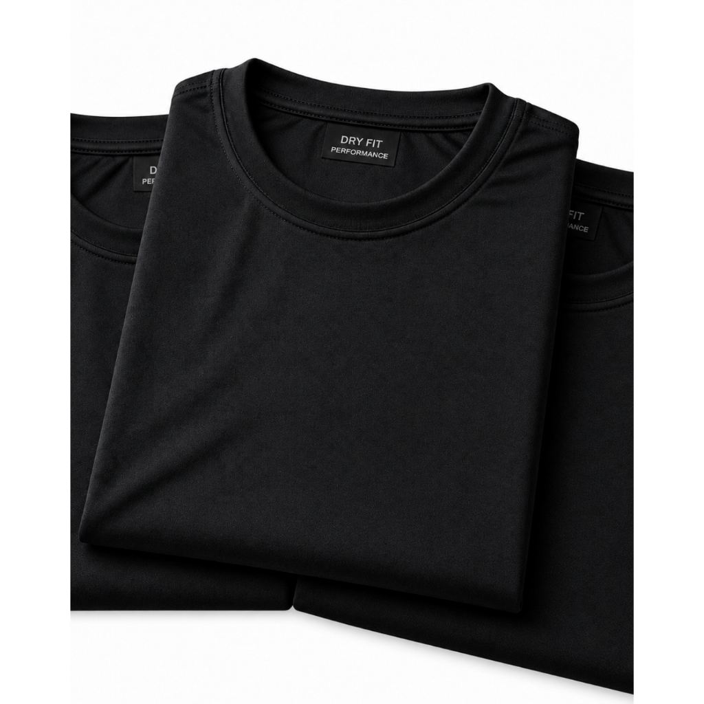 Camisetas Poliéster DryFit Masculina Lisa Academia Corrida Casual Esportes Confortável