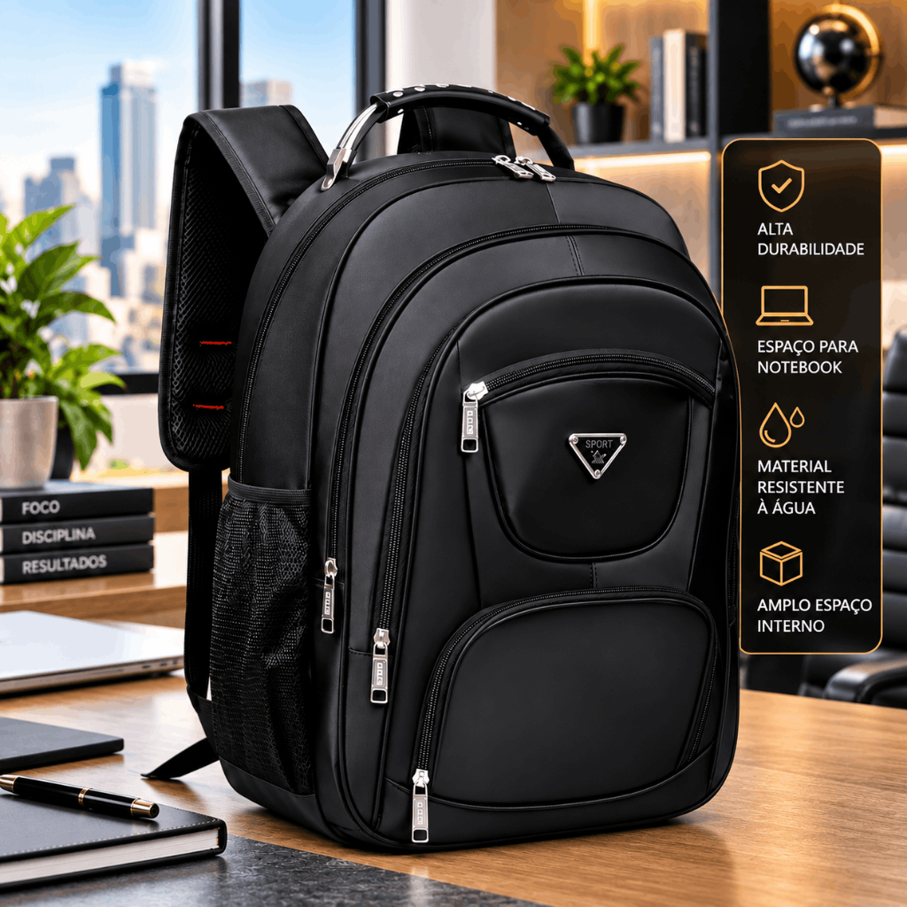 Mochila Notebook Masculina Impermeável Grande Reforçada Executiva Faculdade Trabalho Viagem Premium