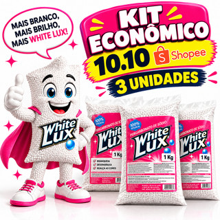 kit economico Percarbonato de Sódio White Lux – Alvejante em Pó Sem Cloro | Tira Manchas, Clareia