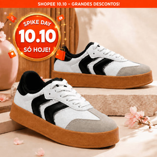 OFERTA 10.10 SHOPEE Tênis Feminino Blogueira Plataforma Casual Moderno Leve Uso Diário Sola Alta Confortavel