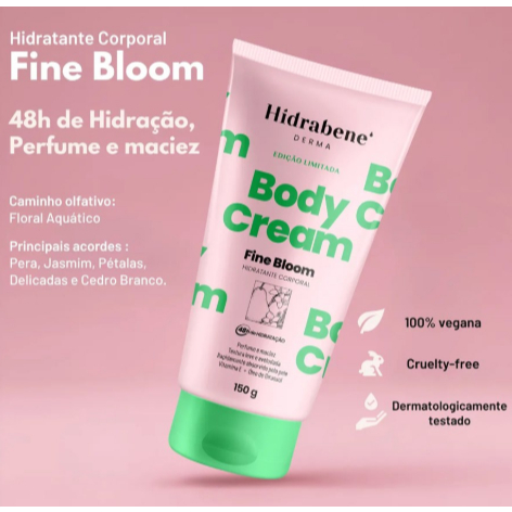 Creme Hidratante Corporal Hidrabene Body Cream Vitamina E Óleo Girassol 48h 150g Várias Fragrâncias — imagem 2 de 2