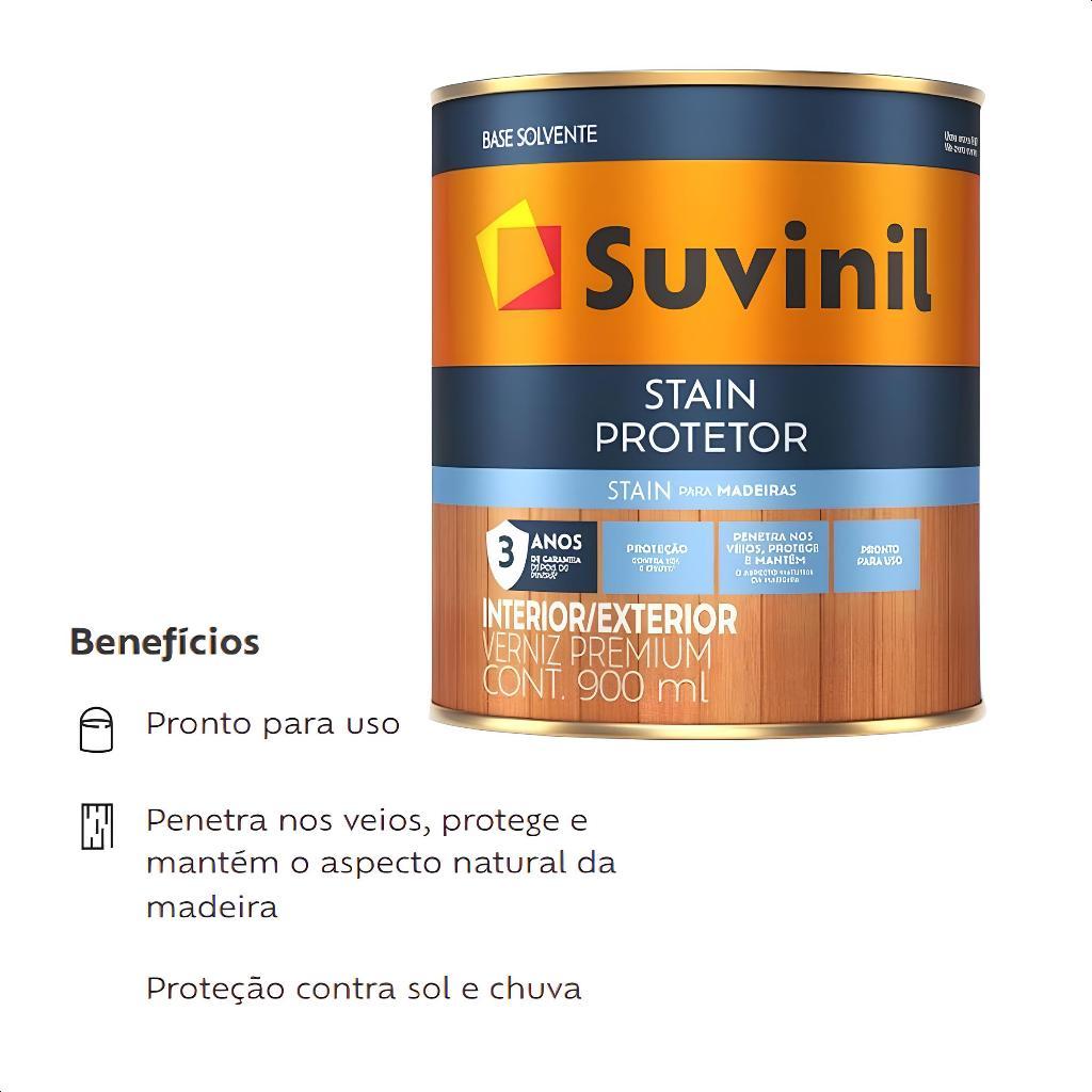 Verniz Suvinil Stain Protetor Acetinado Natural 900ml · foto 2