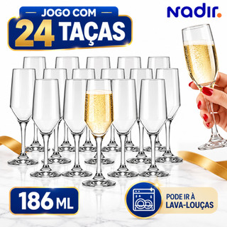 Kit 24 Taças Buffet Champagne 186ml Nadir Figueiredo