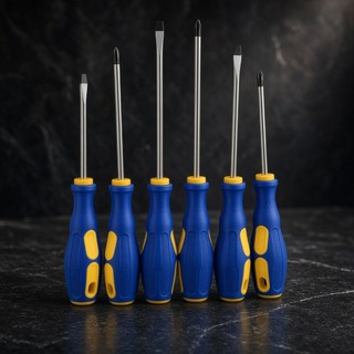 Kit Chave Fenda Phillips 6 Peças Hongguang Cabo Ergonômico