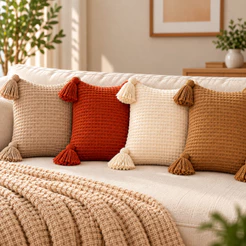 Kit 2 Capas Almofada Decorativa 45x45cm Premium Pompom