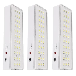 Kit 3 Luminaria de emergencia 30 leds 2W Branco Frio