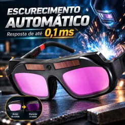 Óculos de Solda Automático Autoescurecedor Solar com Filtro LCD e Sensor para Soldagem