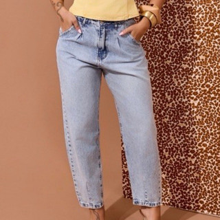 Calça Jeans Clara Marmorizada Baggy - Marca Glitter