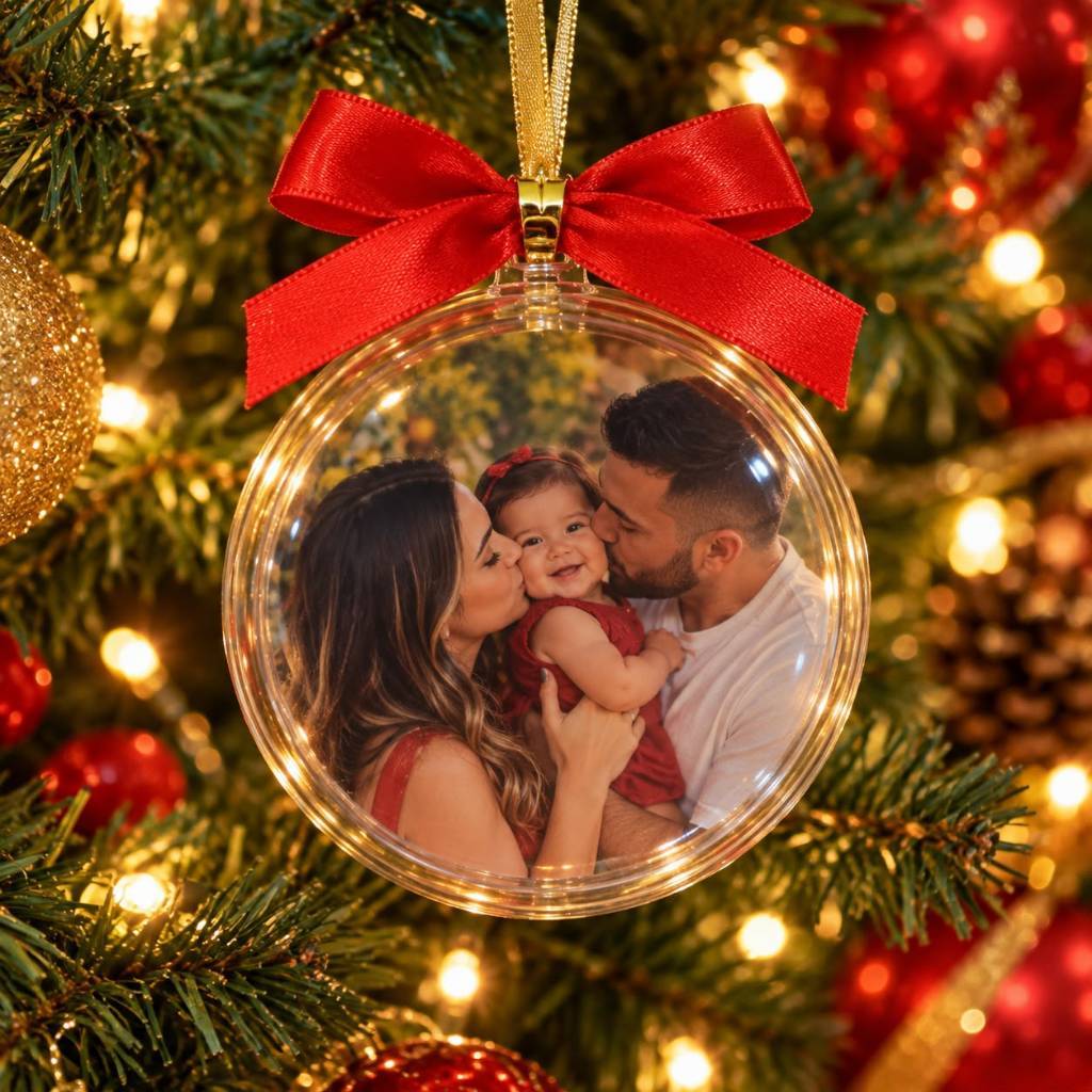 Kit Bolas de Natal com Foto Personalizada