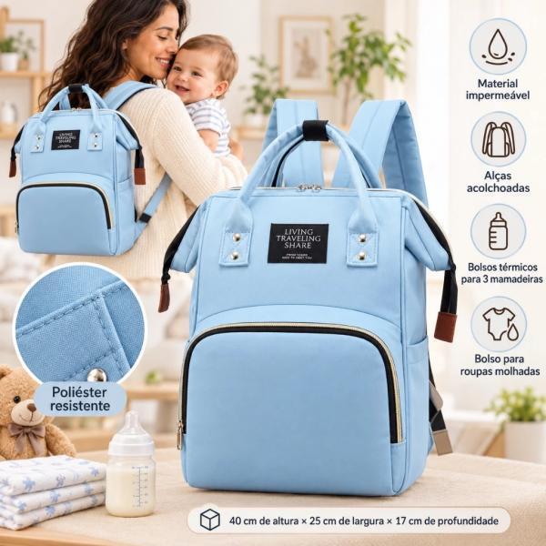 Asayong Mochila Bolsa Saída Maternidade Nova Multifunção Living LY-025