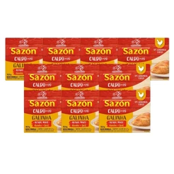Kit 10 Unidades Caldo em pó SAZÓN® Sabor Galinha 32,5G