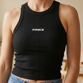 Regata Feminino Canelado Gola Redonda Blusa Básica Casual Academia Treino Regatinha Promoção Envio Rápido