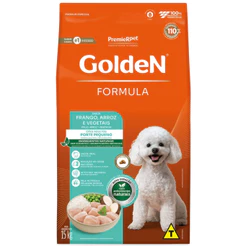 15kg Ração Golden Formula Cachorros Adultos Raças Pequenas MIni Bits Frango, Arroz E Vegetais