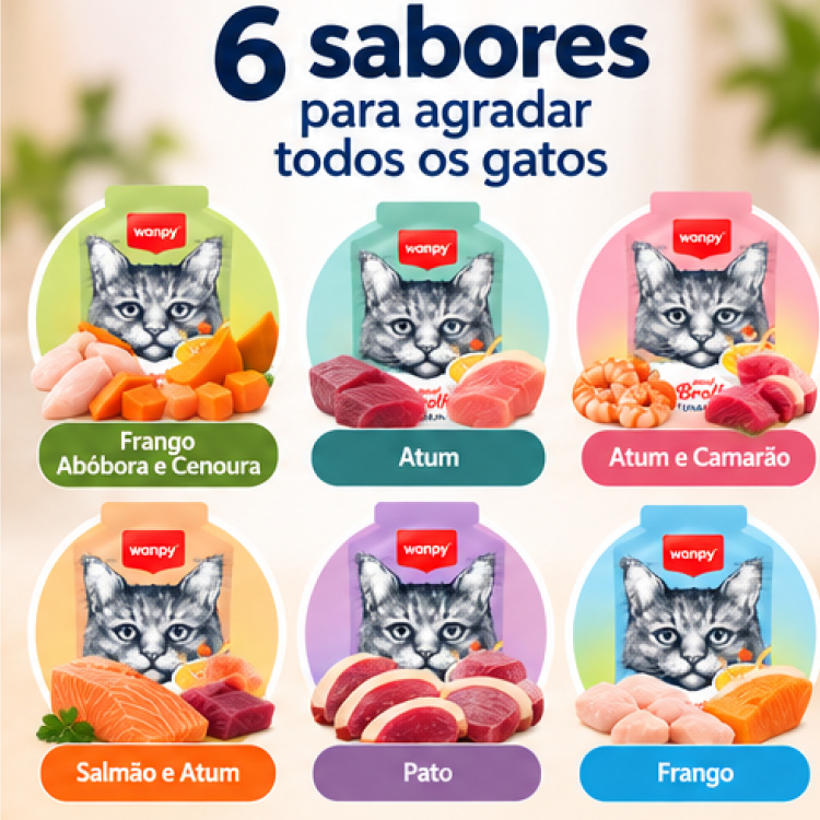 Petisco Wanpy Sopa Frango Gatos 50g — imagem 2 de 2