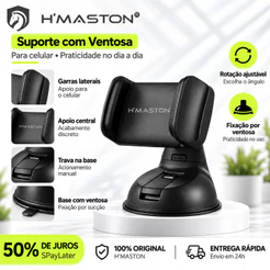 Suporte para Carro para Celular Gruda Painel e Para-brisa Suporte Celular Carro Ventosa Preto CJ-10