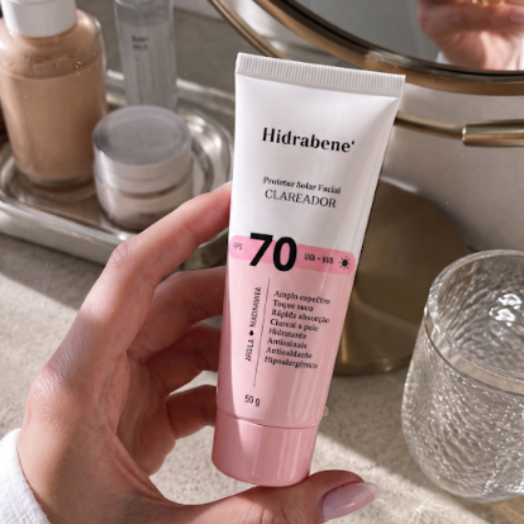 Protetor Solar Facial Hidrabene FPS 70 Toque Seco - 50g — imagem 2 de 2
