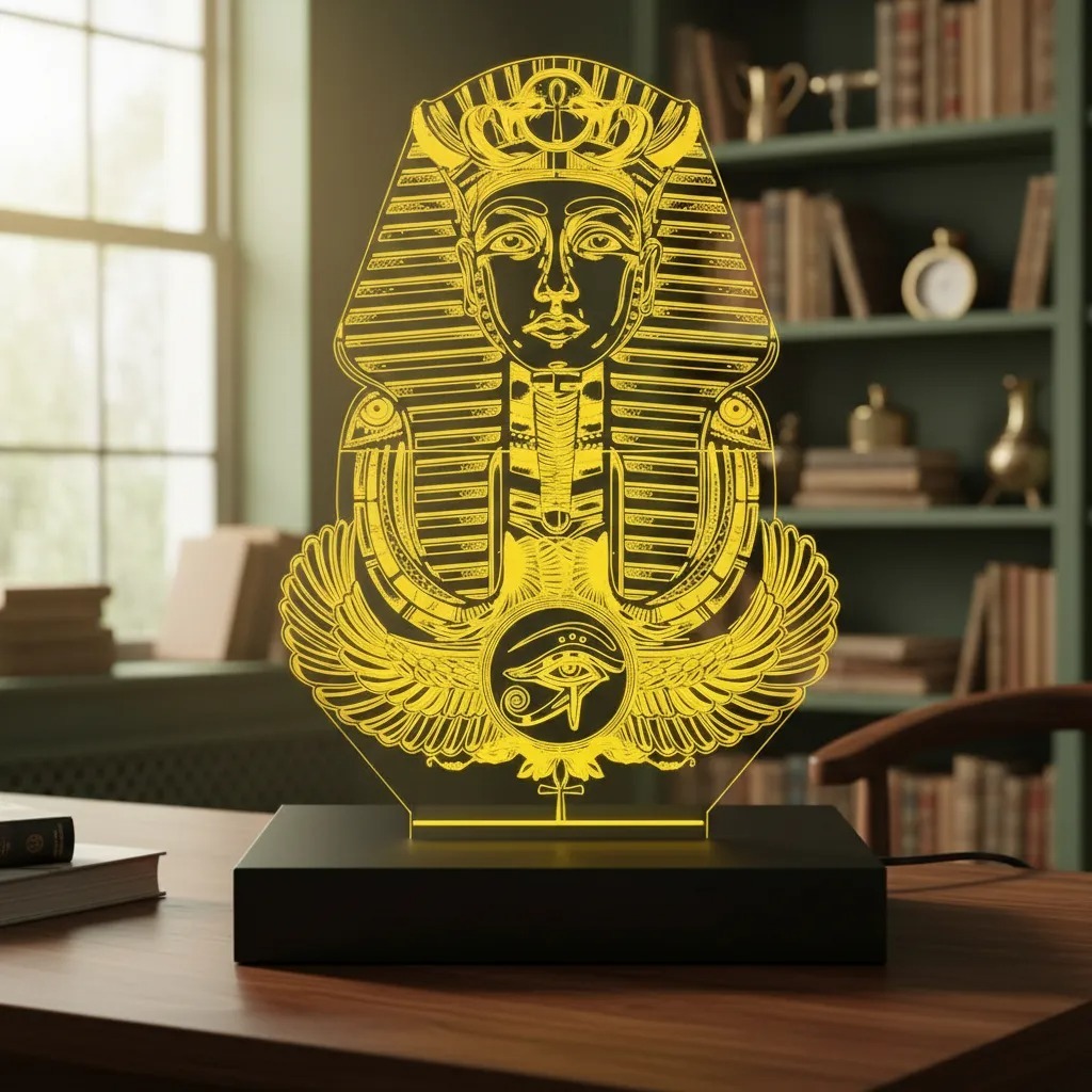 Luminária Led 3D Esfinge Egito Abajur Presente Criativo Decoração