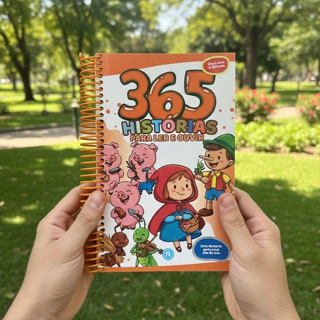 365 Histórias para contar Para ler e Ouvir Com QR Code AudioBook Espiral em Oferta na Shopee