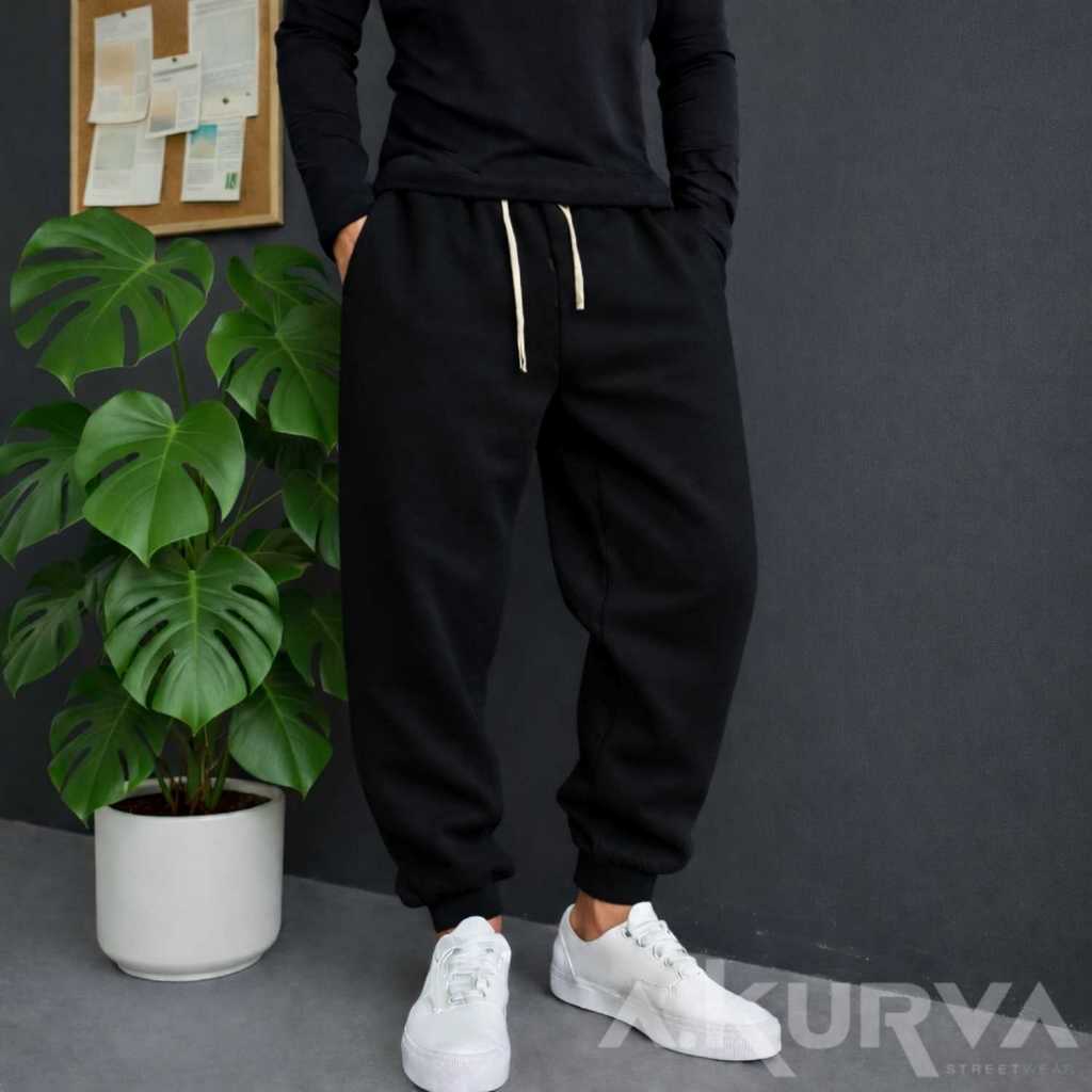 Calça Jogger Moletom Liso Slim Fit Peluciada Confortavel E Flanelada Oversized Streetwear