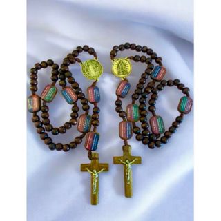 TERÇO CONTEMPLAÇÕES DOS MISTÉRIOS DE NOSSA SENHORA APARECIDA OU SÃO BENTO ,UM MIMO DE FÉ!!!!! em Oferta na Shopee