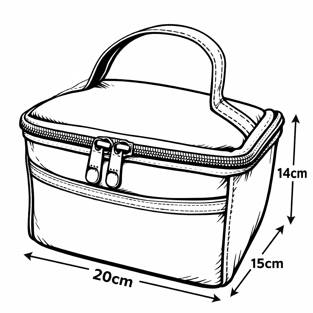 Bolsa Térmica Porta Marmita Frasqueira Fitnes 20x15x14 Estruturada Zíper Reforçado
