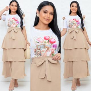conjunto feminina moda evangelica conjunto saia e blusa conjunto evaliz