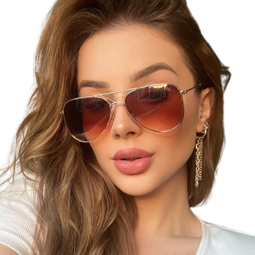 Óculos de Sol Feminino Original Viale Original com UV400 em Oferta na Shopee