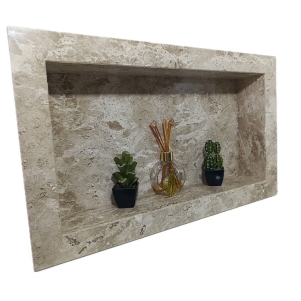 Nicho Para Banheiro Marmore Travertino 50x40x10