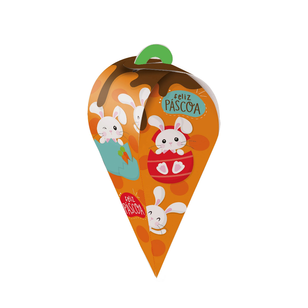 Kit 8 Caixa Cenoura Diversas Estampas Pascoa Para Ovinhos Bombons