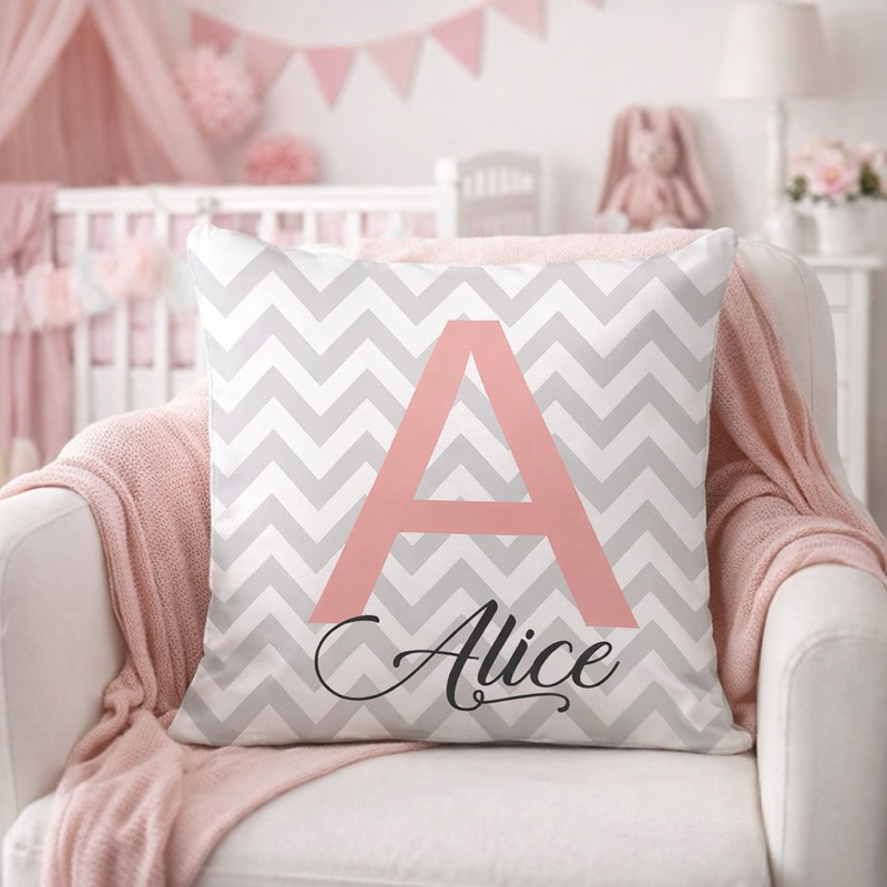 Capa De Almofada Infantil Com Nome Personalizado Ideal Para Decoração - 30x30/ 45x45 / 50x50 / 50x70 em Oferta na Shopee