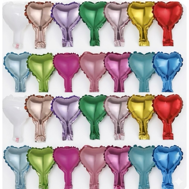 kit10/20/30 Balão Metalizado Mini Coração 5 Polegadas 12cm e 10 polegada 25 cm Decoração para Fessta