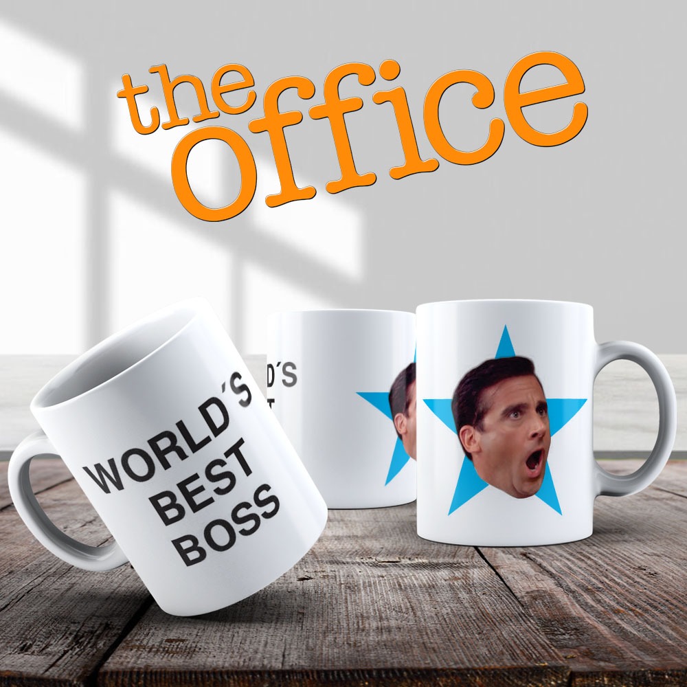 Caneca The Office Série The Worlds Best Boss - Linda impressão! Pode mandar sua foto personalizada