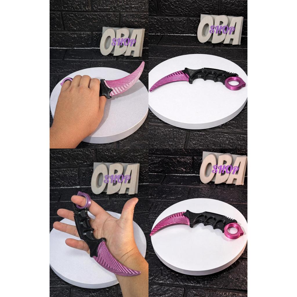 Faca Karambit Decorativa 20cm – Modelo Gamer de Coleção