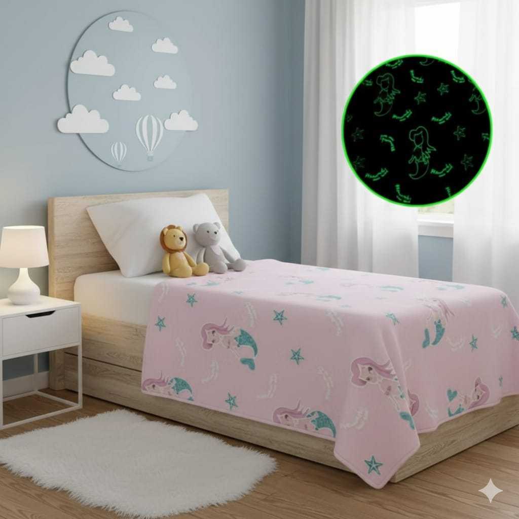 Cobertor Manta Infantil 2,00x1,50mt Brilha no Escuro Antialérgico em Oferta na Shopee