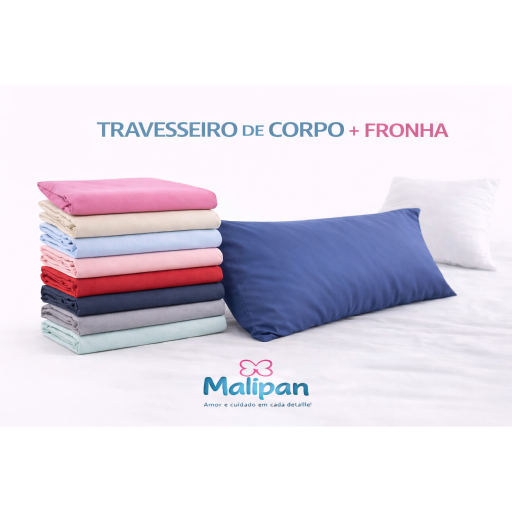 Travesseiro de Corpo Xuxão com Fronha | 1,45 x 0,45 | Micropercal Macio Antialérgico em Oferta na Shopee