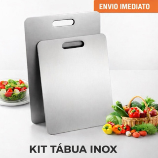 Conjunto de Tábua Inox Antibacteriana Resistente Fácil Limpeza Cozinha Durável Sem Odor Corte Legume em Oferta na Shopee