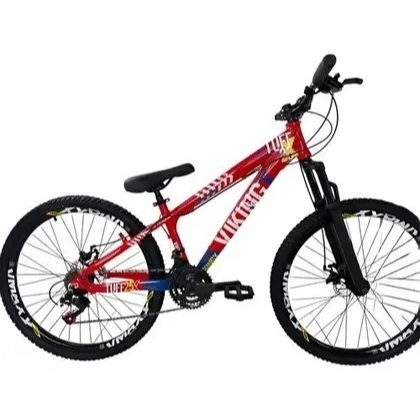 Bicicleta Vikingx Do Grau 21v freio a disco aros Vmaxx Vermelho Azul Lançamento