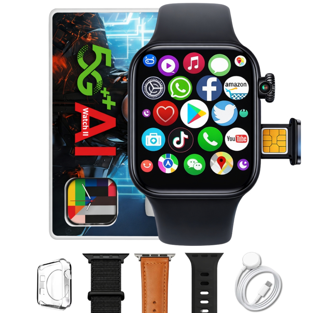Smartwatch 5G com Chip, Wi-Fi e Play Store | Celular no Seu Pulso