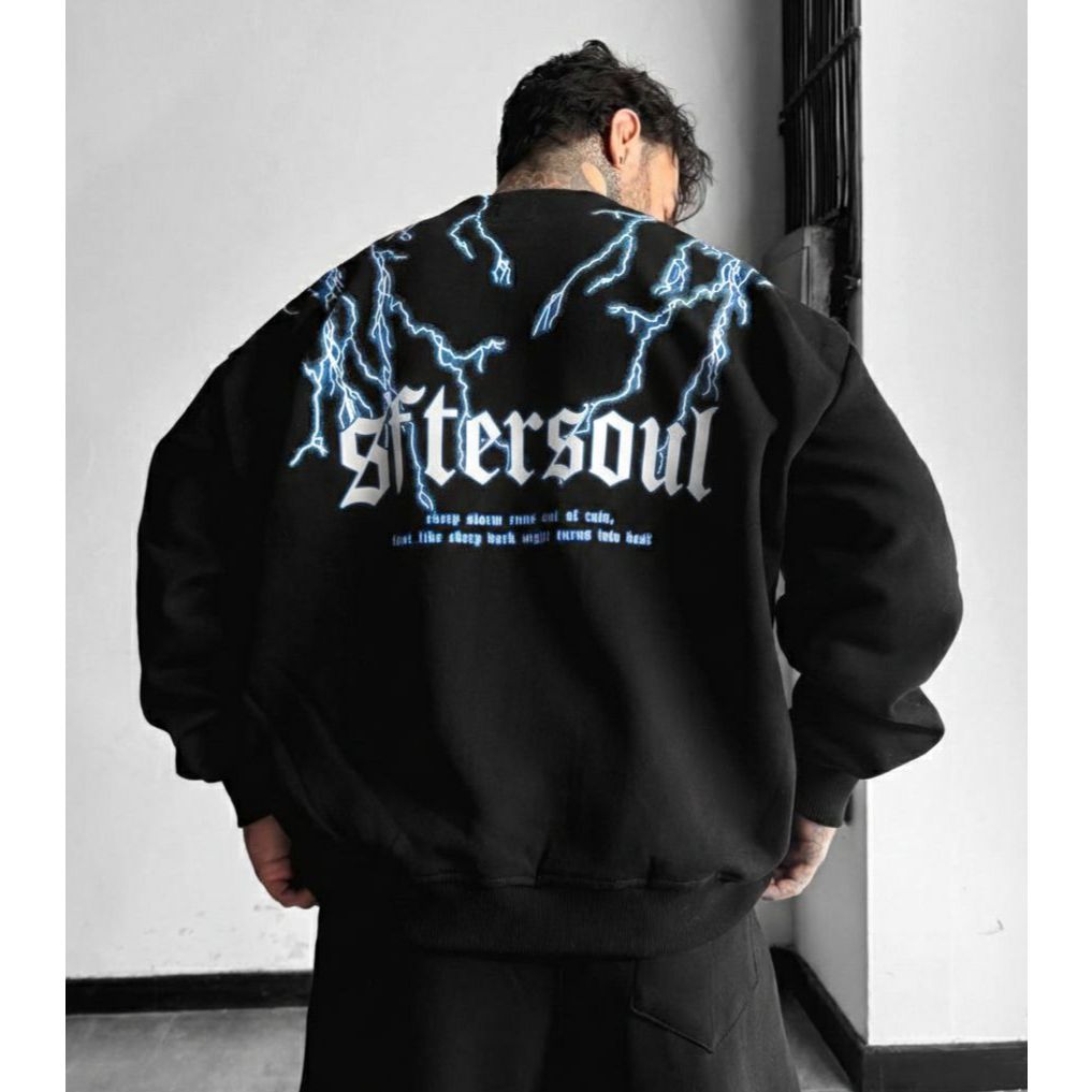 Moletom Careca Storm Resilience Aftersoul Unissex Plus Size PP ao G3 Peluciado