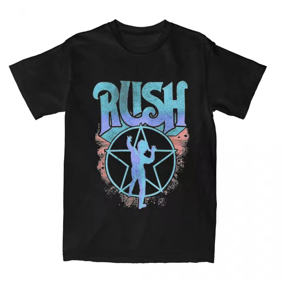 Camiseta Básica ou Oversized Blusa Banda de Rock Rush  Starman Classic Fly by Night American Tour