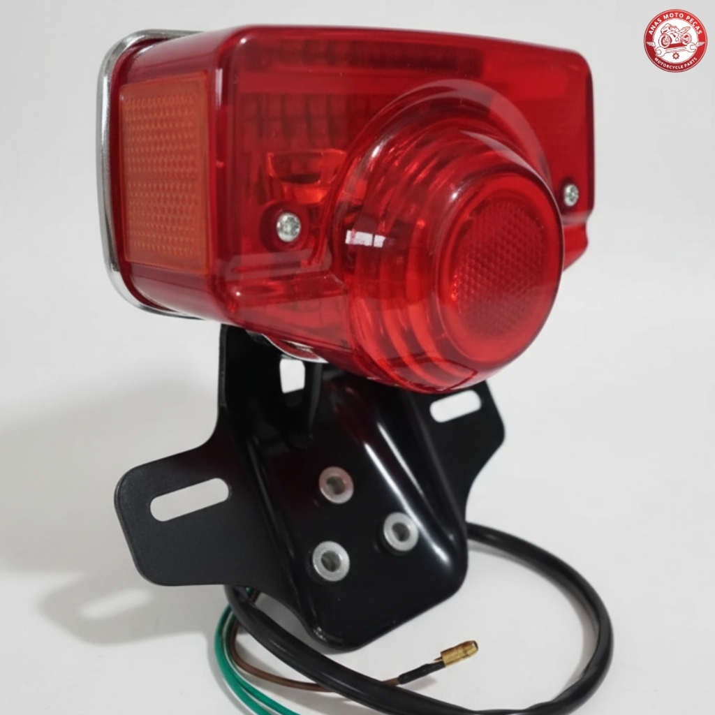 Lanterna Traseira e Suporte Placa Moto Dafra Super 50 100