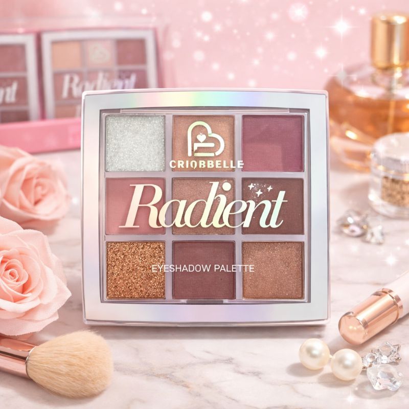 Paleta de Sombras 9 Cores Alta Pigmentação Esfumado Perfeito Longa Duração Profissional