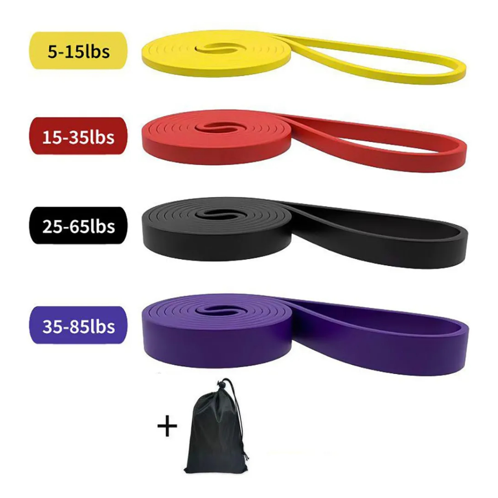 Kit Super Bands Com 4 Níveis De Resistência Para Força Vermelho